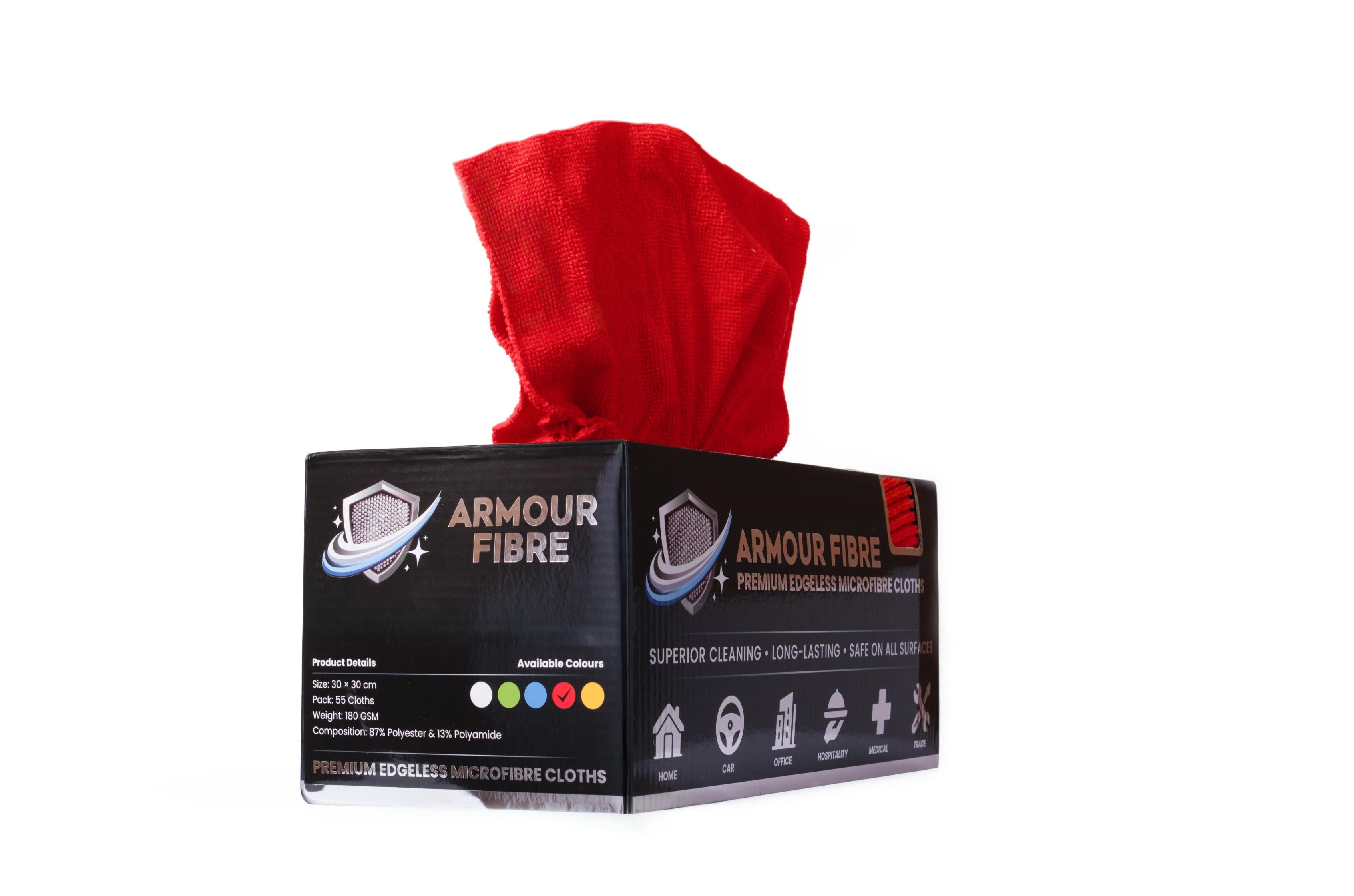 Premium Edgeless Microfibre Cloths- Box 55 Cloths 180 GSM